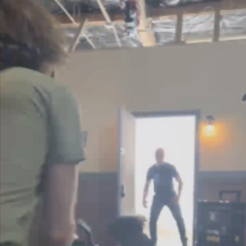 Director of Photography Tim Harbour films an action sequence with actors Jonathon James (Denny) and Trinity Swearington (Charlie)